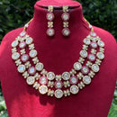 Amoliya Jewels Gold Plated Polki Kundan And Pearl Timeless Wedding Collection Necklace Set