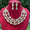 Amoliya Jewels Gold Plated Polki Kundan And Pearl Timeless Wedding Collection Necklace Set