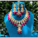 Amoliya Jewels Gold Plated Kundan And Beads Necklace Set