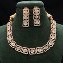 Amoliya Jewels Gold Plated Polki Kundan Necklace Set