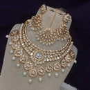 Amoliya Jewels Gold Plated Polki Kundan And Beads Necklace Set