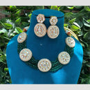 Amoliya Jewels Gold Plated Polki Kundan And Beads Necklace Set