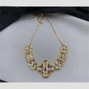 Amoliya Jewels Gold Plated Polki Kundan Stone Adjustable Bracelet