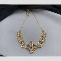 Amoliya Jewels Gold Plated Polki Kundan Stone Adjustable Bracelet