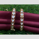 Amoliya Jewels Traditional Gold Plated Polki Kundan Openable Bangles Set