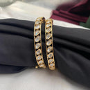 Amoliya Jewels Traditional Gold Plated Polki Kundan Openable Bangles Set