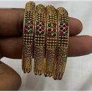 Amoliya Jewels Gold Plated Pota Stone Bangles Set