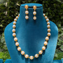 Amoliya Jewels Gold Plated Pearl And Beads Necklace Set