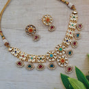 Amoliya Jewels Gold Plated Kundan Stone Necklace Set