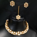 Amoliya Jewels Gold Plated Kundan Stone Necklace Set
