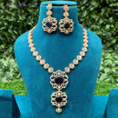Amoliya Jewels Gold Plated Polki Kundan Necklace Set