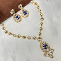 Amoliya Jewels Gold Plated Polki Kundan Necklace Set
