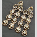 Amoliya Jewels Gold Plated Kundan Stone Dangler Earrings