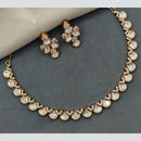 Amoliya Jewels Gold Plated Polki Kundan Stone Necklace Set