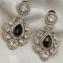 Amoliya Jewels Gold Plated Polki Kundan Dangler Earrings