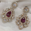 Amoliya Jewels Gold Plated Polki Kundan Dangler Earrings