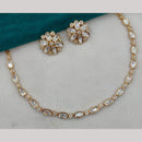 Amoliya Jewels Gold Plated Kundan And Austrain Stone Necklace Set 