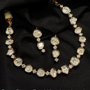 Amoliya Jewels Gold Plated Kundan And Austrain Stone Necklace Set 