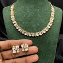 Amoliya Jewels Gold Plated Polki Kundan Necklace Set 