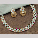 Amoliya Jewels Gold Plated Polki Kundan Necklace Set