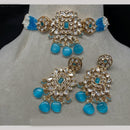 Amoliya Jewels Gold Plated Polki Kundan And Beads Choker Necklace Set