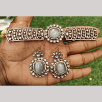Amoliya Jewels Gold Plated Kundan Choker Necklace Set