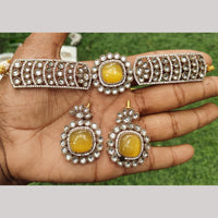 Amoliya Jewels Gold Plated Kundan Choker Necklace Set