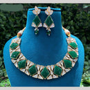 Amoliya Jewels Gold Plated Polki Kundan Necklace Set 