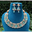 Amoliya Jewels Gold Plated Polki Kundan Necklace Set