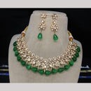Amoliya Jewels Gold Plated Polki Kundan And Beads Necklace Set