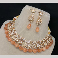 Amoliya Jewels Gold Plated Polki Kundan And Beads Necklace Set