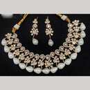 Amoliya Jewels Gold Plated Polki Kundan And Beads Necklace Set