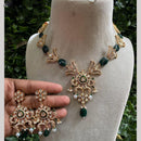 Amoliya Jewels Gold Plated Kundan And Austrain Stone Necklace Set 