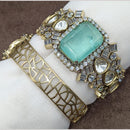 Amoliya Jewels Gold Plated Kundan Stone Kada