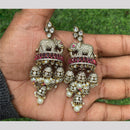 Amoliya Jewels Gold Plated Kundan And Austrain Stone Dangler Earrings