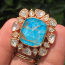 Amoliya Jewels Gold Plated Polki Kundan Rings