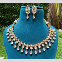 Amoliya Jewels Gold Plated Kundan Necklace Set