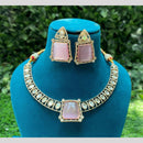 Amoliya Jewels Gold Plated Kundan Necklace Set