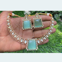 Amoliya Jewels Gold Plated Kundan Necklace Set