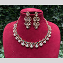 Amoliya Jewels Gold Plated Kundan Necklace Set 