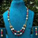 Amoliya Jewels Gold Plated Beads Necklace Set