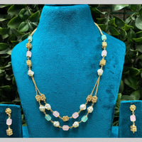 Amoliya Jewels Gold Plated Beads Necklace Set