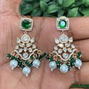 Amoliya Jewels Gold Plated Polki Kundan Dangler Earrings