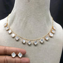 Amoliya Jewels Gold Plated Polki Kundan Necklace Set