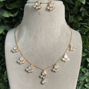 Amoliya Jewels Gold Plated Polki Kundan Necklace Set