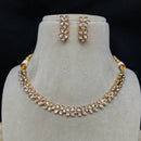 Amoliya Jewels Gold Plated Polki Kundan Necklace Set