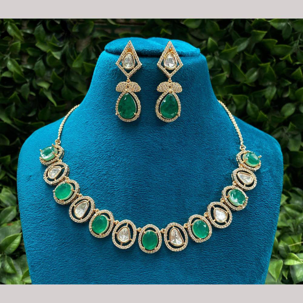 Amoliya Jewels Polki Kundan Necklace Set