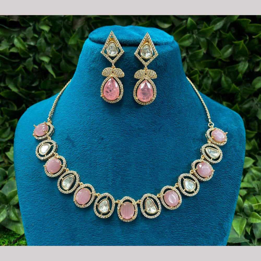 Amoliya Jewels Polki Kundan Necklace Set