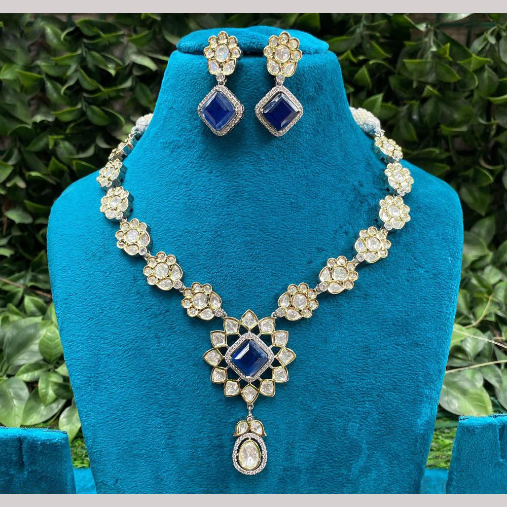Amoliya Jewels Polki Kundan Necklace Set