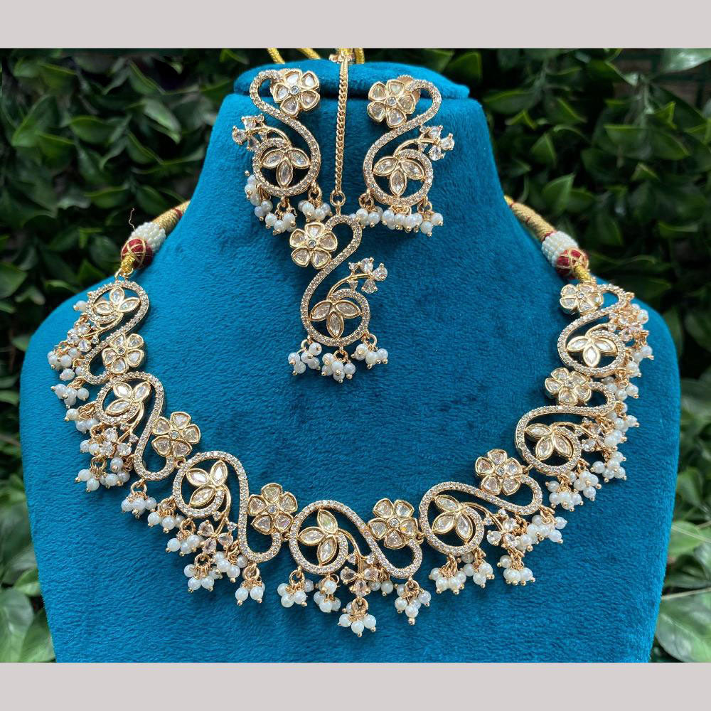 Amoliya Jewels Polki Kundan Necklace Set